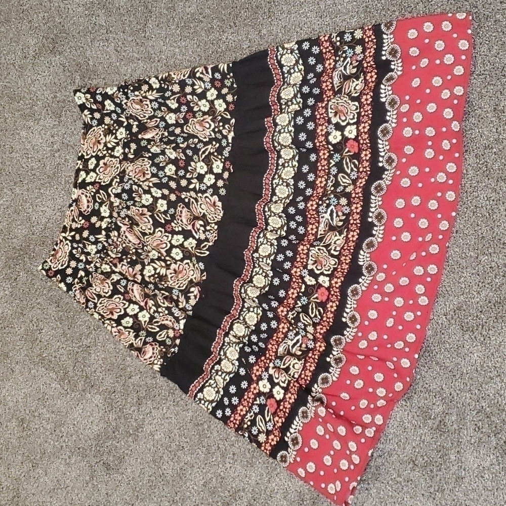 Requirements floral skirt boho midi women sz 12 boho - Picture 2 of 9